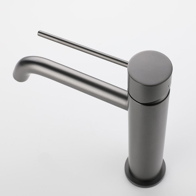 China Wholesale Factory Bathroom Wash Mixer Tap Mixed Hot Cold Water 5 Color Brass Modern Gun Grey Basin Faucet