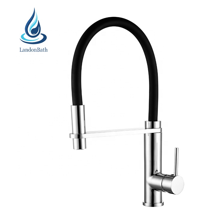 High quality polished brass body single handle kitchen sink faucet mixer