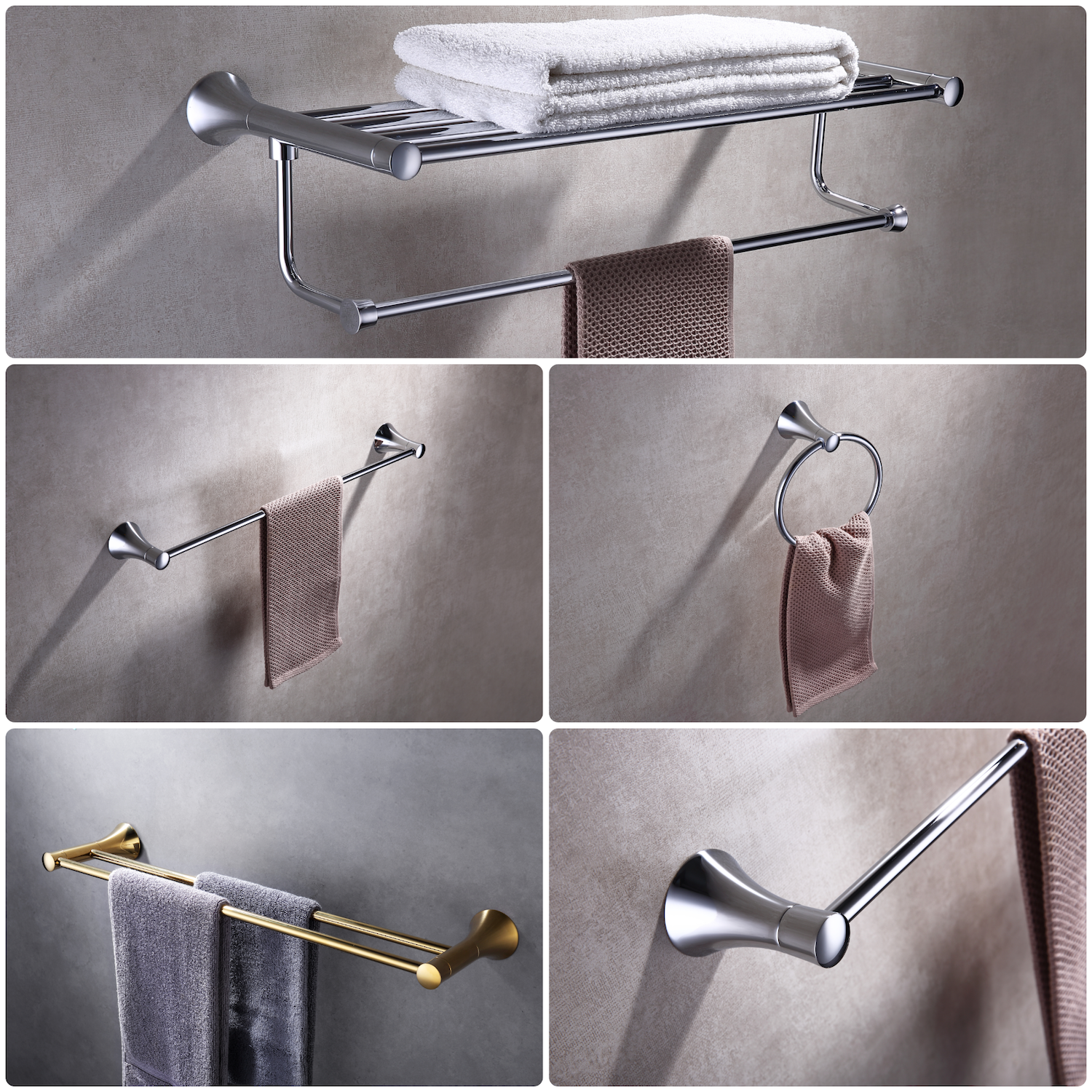 Black And Gold Bathroom Accessories Bath Towel Holder,Towel Rail,Bath Towel Holder Sets