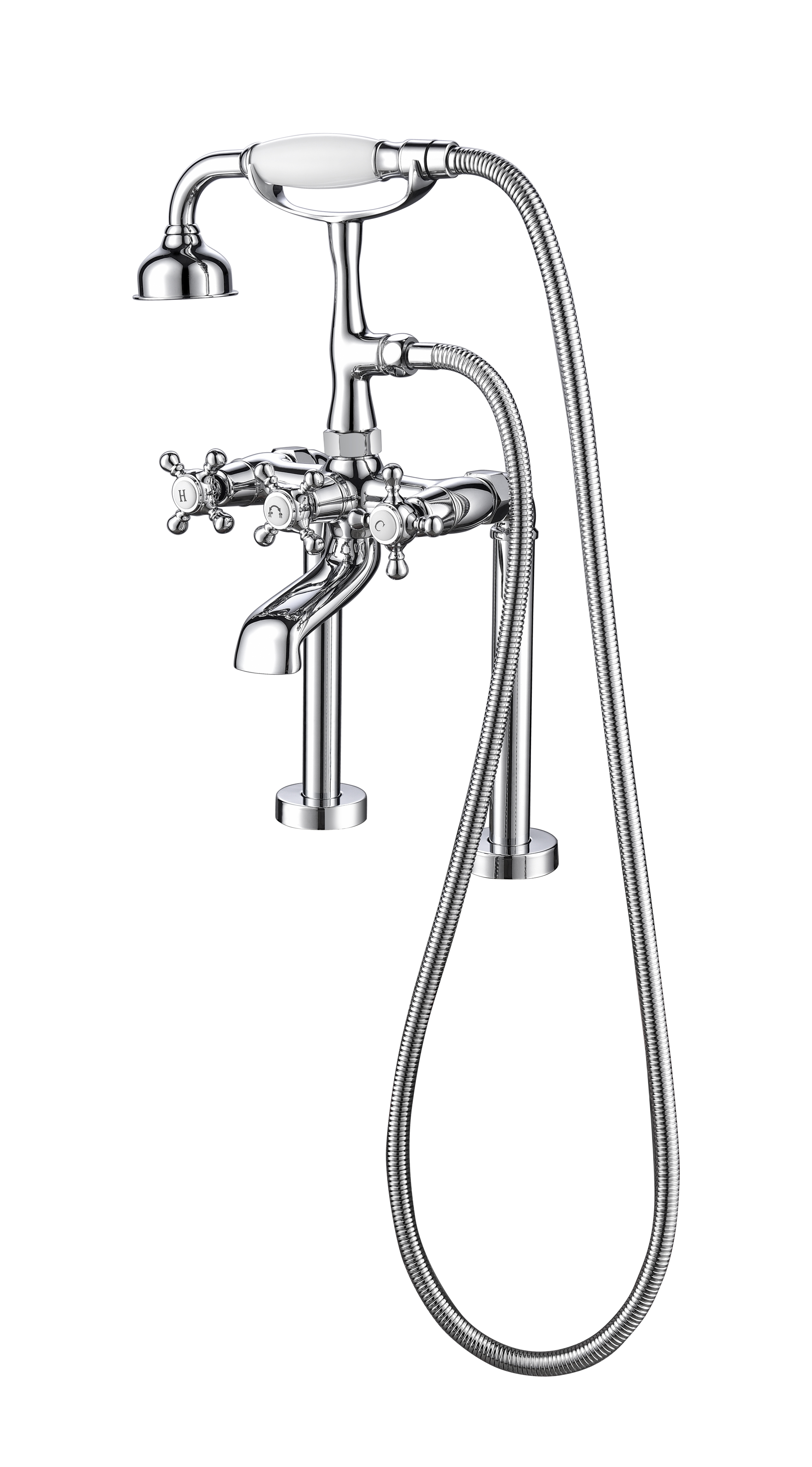 Unique Design Zinc Alloy Widespread Faucet Deck-Mount Roman Bathtub Faucet