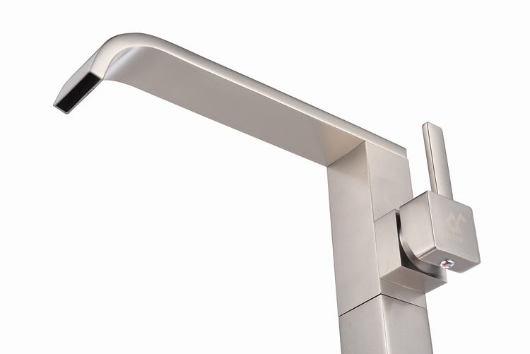 Square French Gold Zinc Water Faucet