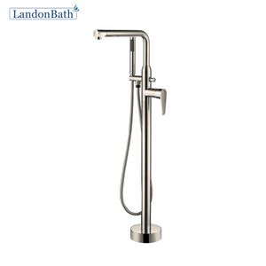 Freestanding Faucet Square Round Brass Chrome Tap
