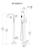Simple Design Brass Freestanding Tub Filler Faucet DF-02034-2