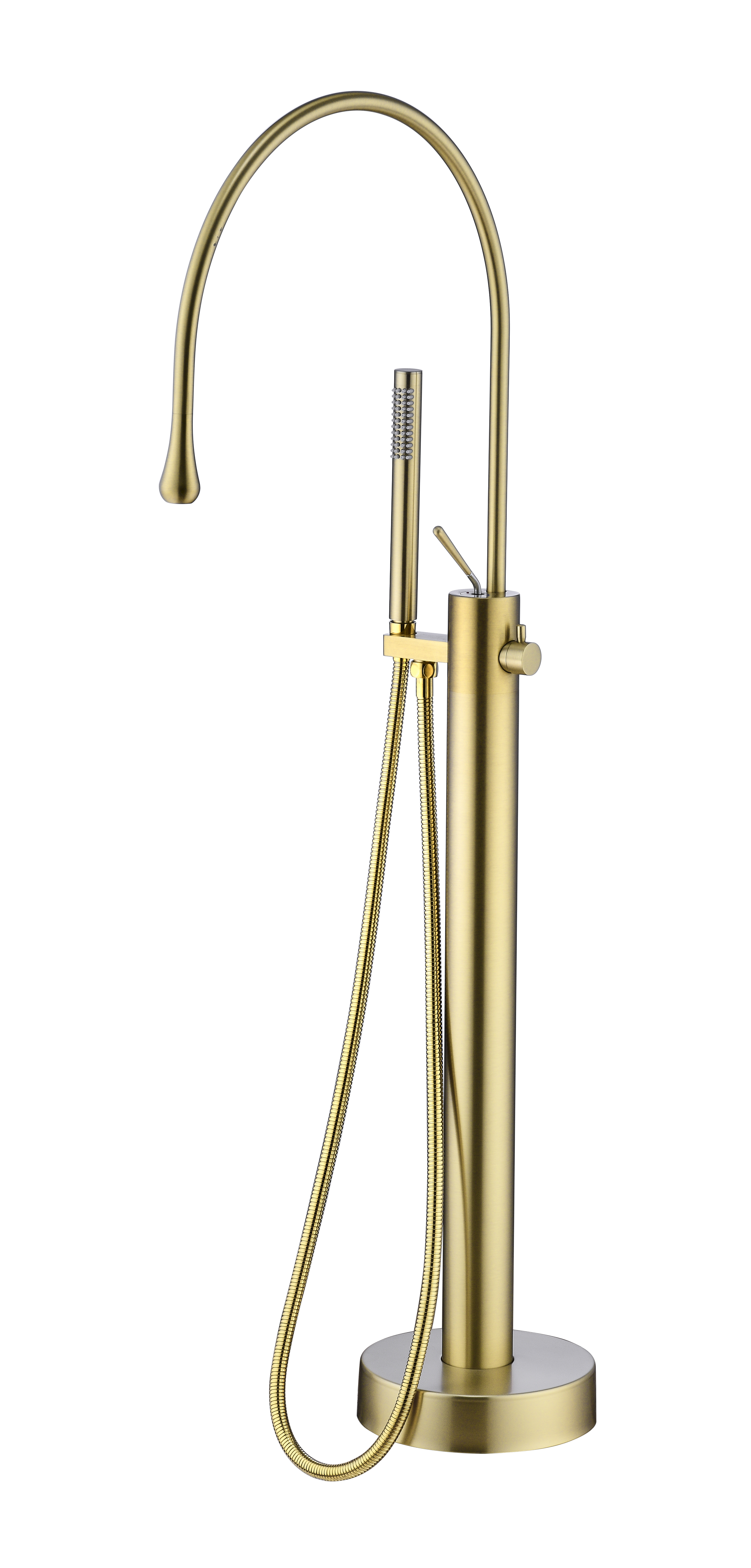 Floor Mounted Luxury Brass Bath Mixer Tap Double Lever Freestanding Bathtub Faucet Free Standing bathtub faucet mixer