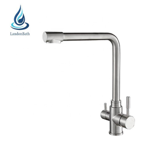 3 Way Drink Water Kitchen Faucet Bathroom Sink Three Holes Mixer Lines Or 2 Line Taps Functions Low Pressure Tap