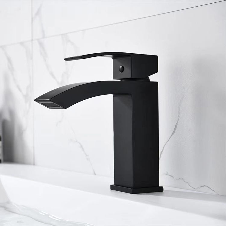 Modern Matte Black square faucet