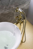 Vintage Freestanding Bathtub Faucet Shower Mixer Floor Standing Tub Filler with Telephone Shower Handset