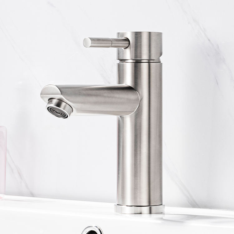 Bathroom Single Hole Handle Stainless Steel Bath Faucet Basin Mixer Tap