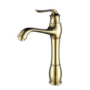 European Brushed Gold Style Brass Antique Bronze Water Tap Rotate Mixer Tap Retro Basin Faucet Vintage Bathroom Tall Faucet