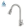 Professional kitchen faucet supplier 304 stainless steel gooseneck pull out single lever sink kitchen faucet mixer water tap