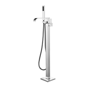 Floor Mount Bathroom Shower Mixer Faucet Wholesale Bathrooms Square Floor Mounted Tub 59# Brass Filler