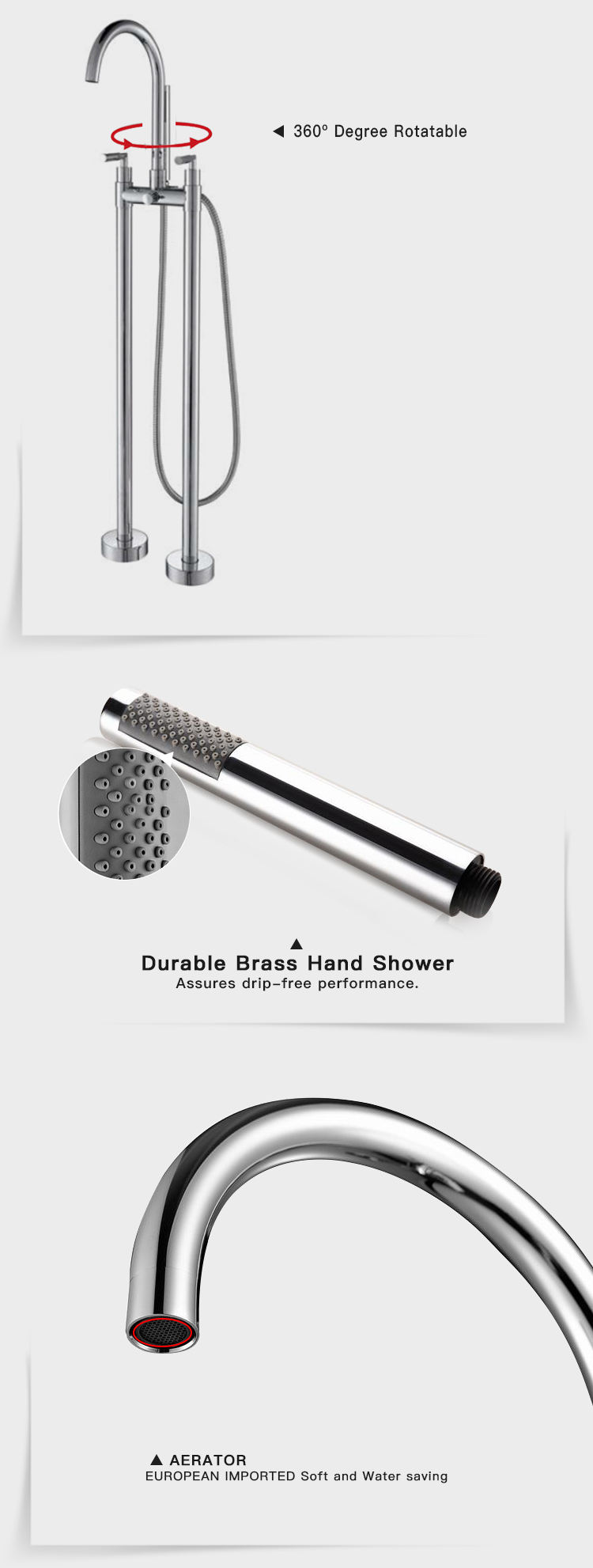 tub filler with hand shower