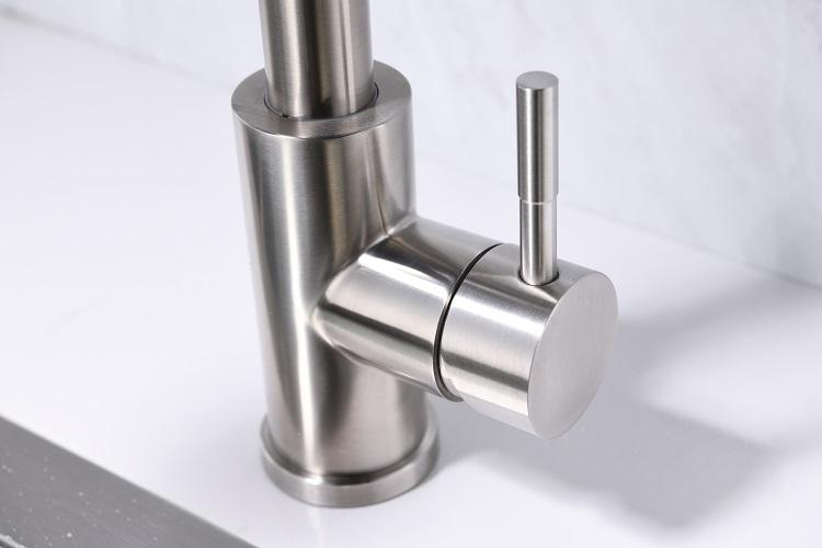 Pull Out 304 Stainless Steel Universal Reverse Kitchen Faucet Brushed Finish