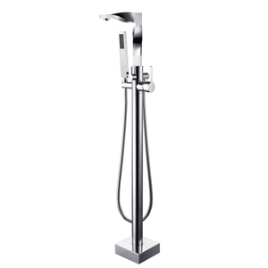 Floormounted Shower Faucet For Bathtub Separately Floor Mounted Freestanding Luxury Set Mixer Faucets Standing Chrome Tap
