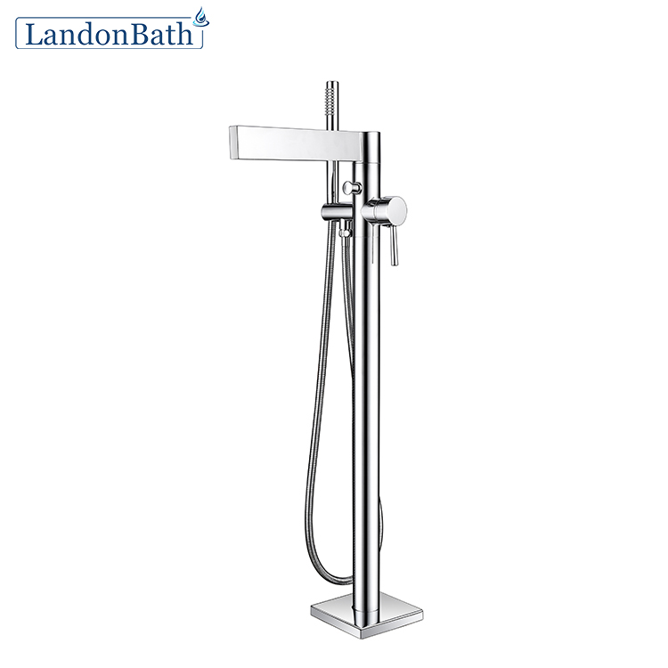 Freestanding Faucet Square Round Single Hole Bathroom Faucet
