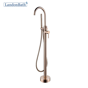 French Gold Thermostatic Freestanding Bathtub Faucet CUPC Bath Tap