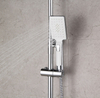 Bathroom Chrome Finish Wall Mounted Rain Shower Set with ABS Square Showerhead Handheld Shower, Grifo De La Ducha