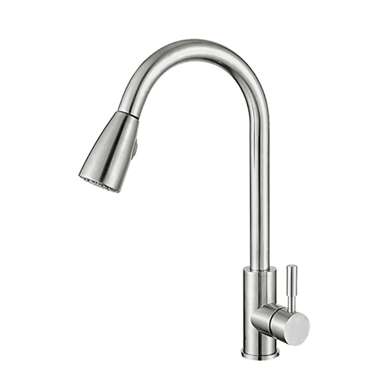 New Design Wholesale Kitchen Sink Faucet Dual-Function Sprayer Single Lever Pull Out Kitchen Faucets