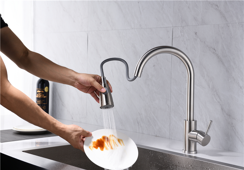 Kitchen Faucet Stainless Steel 304 Water Tap Modern Kichen Kitchen Taps Pull Out Sprayer Kitchen Mixer Sink Faucets