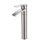 Elegant Square Single Lever Brass Countertop High Neck Basin Faucet From Chinese Factory