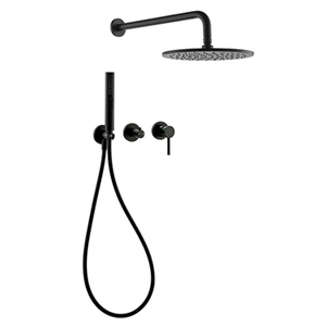 Bathroom Wall Mounted Brass Body Massage Jets Handheld Shower Spray Top Head Single Lever Mixer Water System