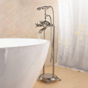 Floor Mount Clawfoot Bathtub Faucet Bathroom Bath Tub Filler Vintage Shower Freestanding