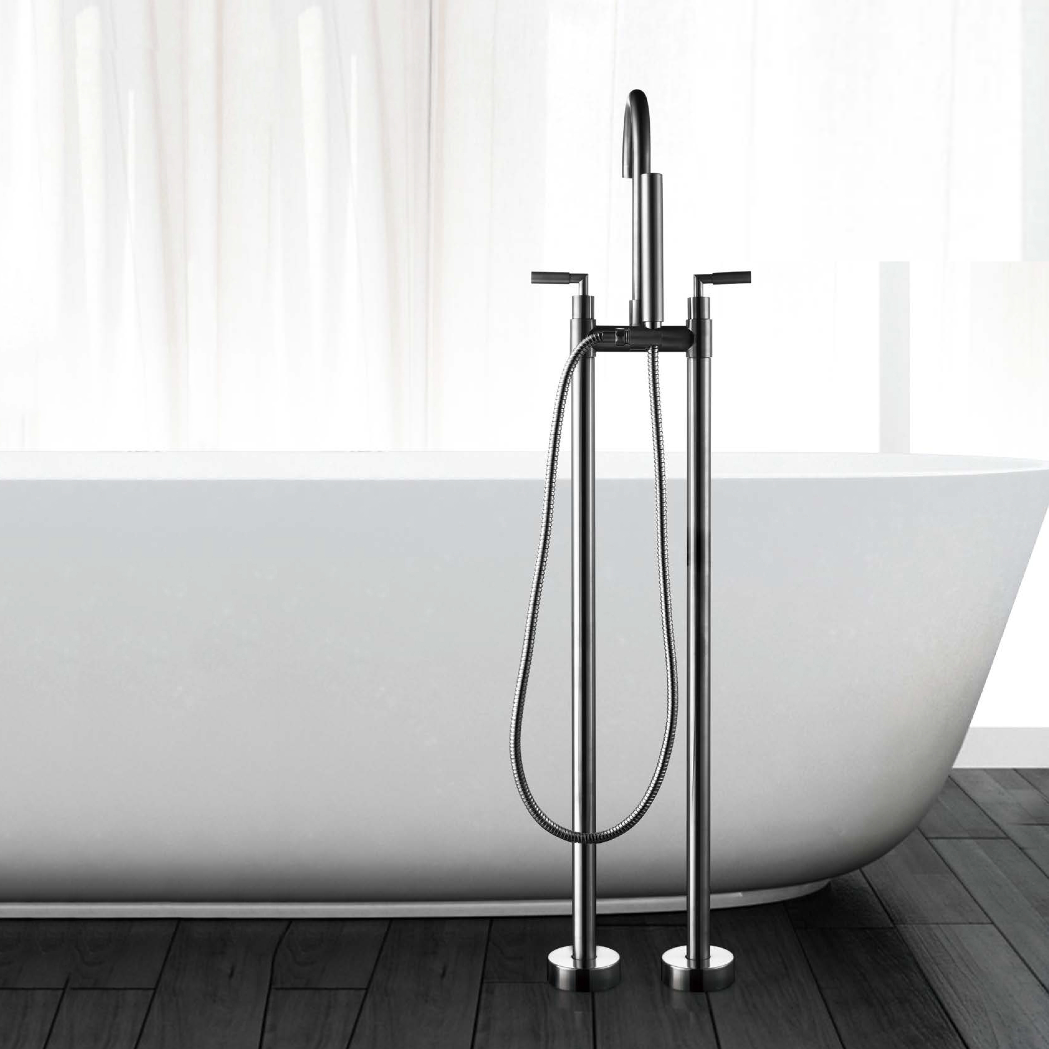 Wholesale Price Freestanding Dual Handle Shower Mixer Bathtub Faucet for Sale