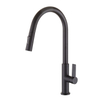 Matte Black Kitchen Sink Mixer Taps Faucet With Pull Down Magnetic Docking Sprayer Head